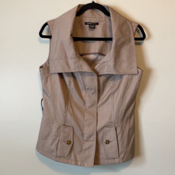 Robert Louis Fitted Stripped Vest W/Hidden Buttons - Picture 7 of 11